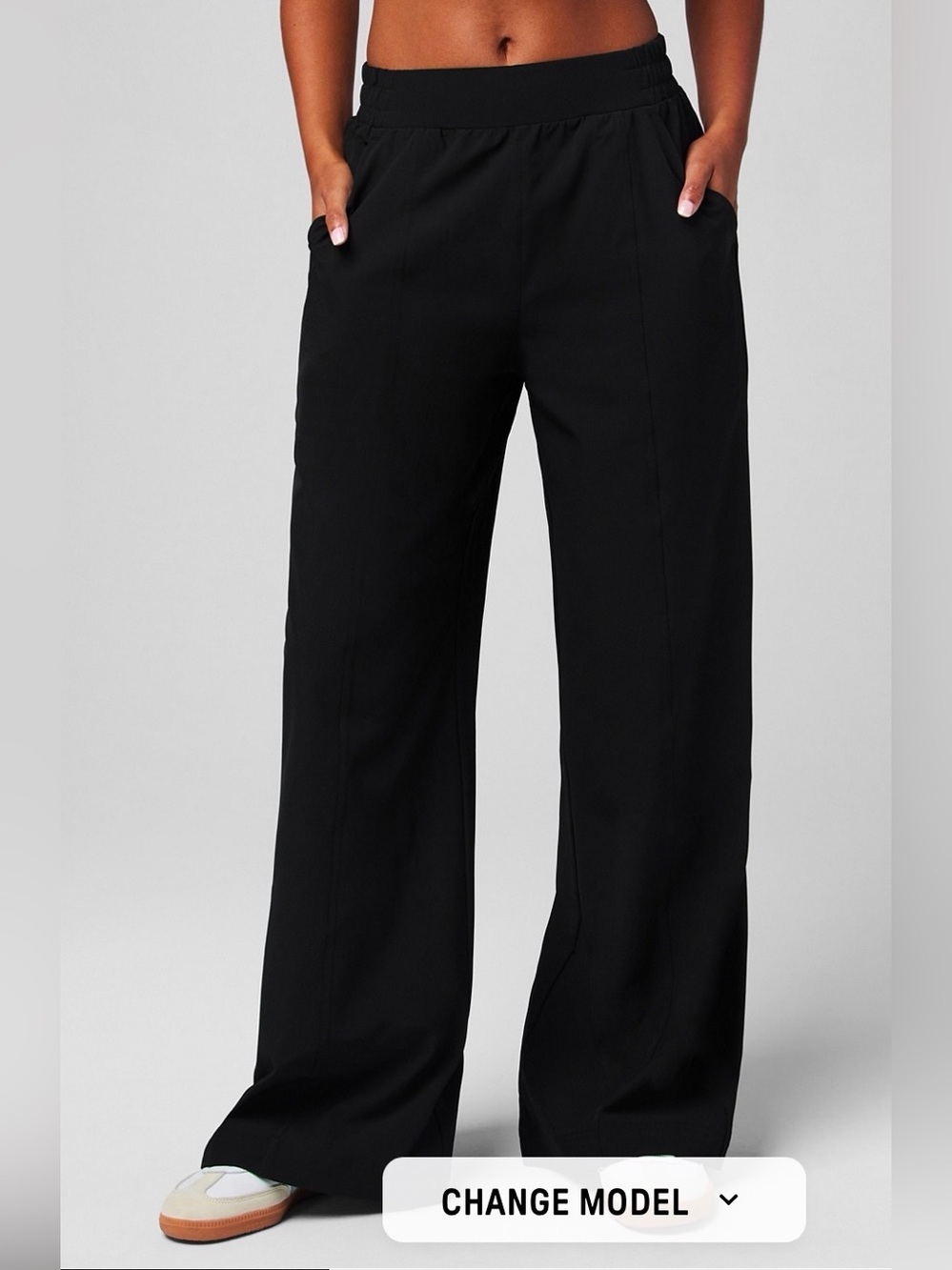 Fabletics Downtown Wideleg pants in black